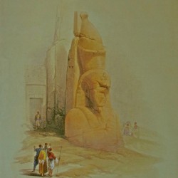 A colossal statue at the entrance to the Temple of Luxor